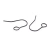 E934 - 50 pcs 304 Stainless Steel Earring Hooks with Loop Hole - 27mm x 20mm - Large Loop: 6mm - Black