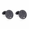 E967 - 10 pcs. (5 pairs) 304 Stainless Steel Black Earring Posts/Bases/Studs - 12mm Diameter - Hole Size: 1.4mm - TEXTURED - Knockdown