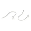 E993 - 100 pcs 304 Stainless Steel Earring Hooks with Loop Hole - 18mm x 15mm - Hypoallergenic! Tarnish Resistant! Silver Tone - Front Facing Perpendicular