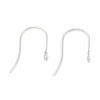 E993 - 100 pcs 304 Stainless Steel Earring Hooks with Loop Hole - 18mm x 15mm - Hypoallergenic! Tarnish Resistant! Silver Tone - Front Facing Perpendicular