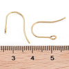 E997 - 100 pcs 304 Stainless Steel Golden Earring Hooks with Loop Hole - 18mm x 15mm - Hypoallergenic! Tarnish Resistant! 18K Gold Plated - Front Facing Perpendicular