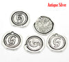 P970 - 5pcs. Antique Silver LARGE Letter "G" Alphabet Letter - 18mm x 18mm - Wax Design
