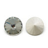 GC011 - 10 pcs. Glass Rhinestone Faceted Rhinestone Cabochons - Pointed Back - 12mm - Solid - Black Diamond