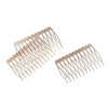 H041 - 10 pcs. - Rose Gold Plated Hair Combs - 64mm x 39mm (2.5" x 1.53")