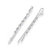 H098 - 10 pcs. Silver Plated Bobby Pins with Loop - 2mm Hole Size - 55mm x 3mm