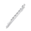 H098 - 10 pcs. Silver Plated Bobby Pins with Loop - 2mm Hole Size - 55mm x 3mm