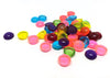 BD194 - 50 pcs Resin Embellishment Cabochons Assortment - 12mm - 5mm Thick - Mix of Clear Transparent Colors! Clear Candy Look