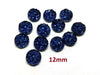 CA271 - 10 pcs Druzy Resin Embellishment Cabochons Starry Blue - 12mm