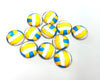 CA588 - 10 pcs. Circle Volleyball Ball Sports Glass Round Dome Seals Tiles Cabochons - 12mm