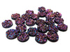 CA315 - 10 pcs Druzy Resin Embellishment Cabochons Magenta Red Pink Multicolor AB - 12mm
