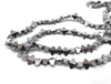 BD688 - 72 pcs. - 8mm Dark Silver Tone Hematite Bicone Beads - 15 inch strand - Hole: 0.9mm - 8mm x 4mm