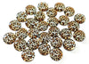CA735 - 10 pcs Circle Leopard Glass Round Dome Seals Tiles Cabochons - 12mm