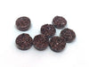 CA311 - 10 pcs Druzy Resin Embellishment Cabochons Sparkly Brown - 12mm