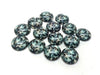 GT015 - 10 pcs Circle Camouflage Pattern Glass Round Dome Seals Tiles Cabochons - 10mm - Green Black