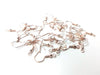 E022 - 200 pcs Rose Gold Earring Hooks with Spring and Ball - 18x19mm