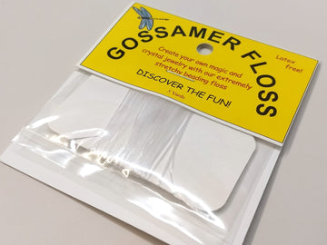 BD562 - 1 Roll - 5 yards (15 ft) - Gossamer Floss - Opaque White Beading Stretch Cord Roll - 0.013" - Latex Free - Elastic