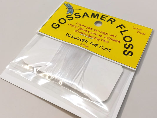 BD562 - 1 Roll - 5 yards (15 ft) - Gossamer Floss - Opaque White Beading Stretch Cord Roll - 0.013" - Latex Free - Elastic