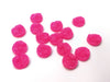 CA120 - 10 pcs Druzy Resin Embellishment Cabochons Fuchsia Ruby Pink - 12mm Diameter - Circle - 5mm Thick