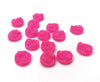 CA120 - 10 pcs Druzy Resin Embellishment Cabochons Fuchsia Ruby Pink - 12mm Diameter - Circle - 5mm Thick