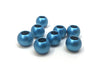 BD271 - 75 pcs Blue Matte Acrylic Smooth Ball Spacer Beads - 12mm - Large Hole: 6mm - Fits European Cords and Paracord!