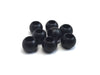 BD538 - 75 pcs Black Matte Acrylic Smooth Ball Spacer Beads - 12mm - Large Hole: 6mm - Fits European Cords and Paracord!