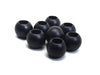 BD538 - 75 pcs Black Matte Acrylic Smooth Ball Spacer Beads - 12mm - Large Hole: 6mm - Fits European Cords and Paracord!