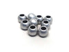 BD745 - 75 pcs Silver Matte Acrylic Smooth Ball Spacer Beads - 12mm - Large Hole: 6mm - Fits European Cords and Paracord!