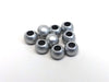 BD745 - 75 pcs Silver Matte Acrylic Smooth Ball Spacer Beads - 12mm - Large Hole: 6mm - Fits European Cords and Paracord!