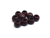 BD757 - 75 pcs Brown Acrylic Smooth Ball Spacer Beads - 11mm x 9mm - Large Hole: 4.9mm - Fits European Cords and Paracord!