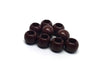 BD757B - 750 pcs Brown Acrylic Smooth Ball Spacer Beads - 11mm x 9mm - Large Hole: 4.9mm - Fits European Cords and Paracord!