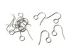 E806A - 50 pcs 304 Stainless Steel Earring Hooks with Loop Hole - 19mm x 14mm - Large Loop: 6mm