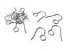 E806A - 50 pcs 304 Stainless Steel Earring Hooks with Loop Hole - 19mm x 14mm - Large Loop: 6mm