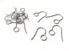 E806 - 100 pcs 304 Stainless Steel Earring Hooks with Loop Hole - 19mm x 14mm - Large Loop: 6mm