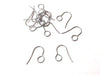 E806A - 50 pcs 304 Stainless Steel Earring Hooks with Loop Hole - 19mm x 14mm - Large Loop: 6mm
