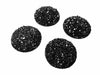 RC0033 - 4 pcs Druzy Resin Embellishment Cabochons Black - 30mm (1.18 inch) - Dome Style