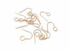 E818 - 50 pcs 304 Stainless Steel Earring Hooks with Loop Hole - 19mm x 14mm - Large Loop: 6mm - Gold
