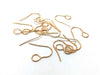 E818 - 50 pcs 304 Stainless Steel Earring Hooks with Loop Hole - 19mm x 14mm - Large Loop: 6mm - Gold