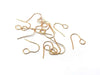 E818 - 50 pcs 304 Stainless Steel Earring Hooks with Loop Hole - 19mm x 14mm - Large Loop: 6mm - Gold