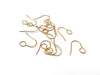 E818B - 500 pcs 304 Stainless Steel Earring Hooks with Loop Hole - 19mm x 14mm - Large Loop: 6mm - Gold