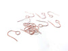 E819A - 20 pcs 304 Stainless Steel Earring Hooks with Loop Hole - 19mm x 14mm - Large Loop: 6mm - Rose Gold