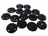 RC0039 - 10 pcs Druzy Resin Embellishment Cabochons Black - 18mm - Shimmer Style