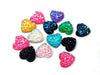 RC0040 - 10 pcs Druzy Resin Embellishment Cabochons Multicolor Assortment - 8mm - Heart