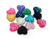 RC0040 - 10 pcs Druzy Resin Embellishment Cabochons Multicolor Assortment - 8mm - Heart