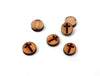 WP0002 - 10 pcs Wood Engraved Cabochons - Cross - 12mm - Flat Coin Circle