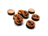 WP0003 - 10 pcs Wood Engraved Cabochons - Anchor - 12mm - Flat Coin Circle