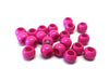 BD830 - 100 pcs Pink Fuchsia Smooth Ball Spacer Beads - 10mm - Large Hole: 4.7mm - Fits European Cords and Paracord!