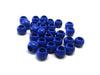 BD833 - 100 pcs Dark Royal Blue Smooth Ball Spacer Beads - 10mm - Large Hole: 4.7mm - Fits European Cords and Paracord!