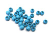BD834 - 100 pcs Sky Blue Smooth Ball Spacer Beads - 10mm - Large Hole: 4.7mm - Fits European Cords and Paracord!