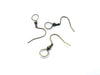 E848B - 1000 pcs Antique Bronze Earring Hooks with Spring and Ball - 25mm x 20mm - Parallel Loop  - Large Loop: 7mm