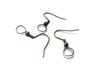 E848B - 1000 pcs Antique Bronze Earring Hooks with Spring and Ball - 25mm x 20mm - Parallel Loop  - Large Loop: 7mm